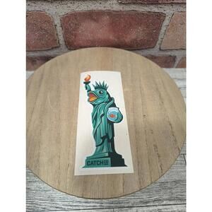 Catch Co Mystery Tackle Box Sticker Liberty Statue Mock Fish Bowl NEW
